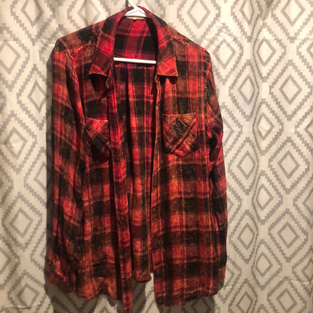 Acid wash flannel
